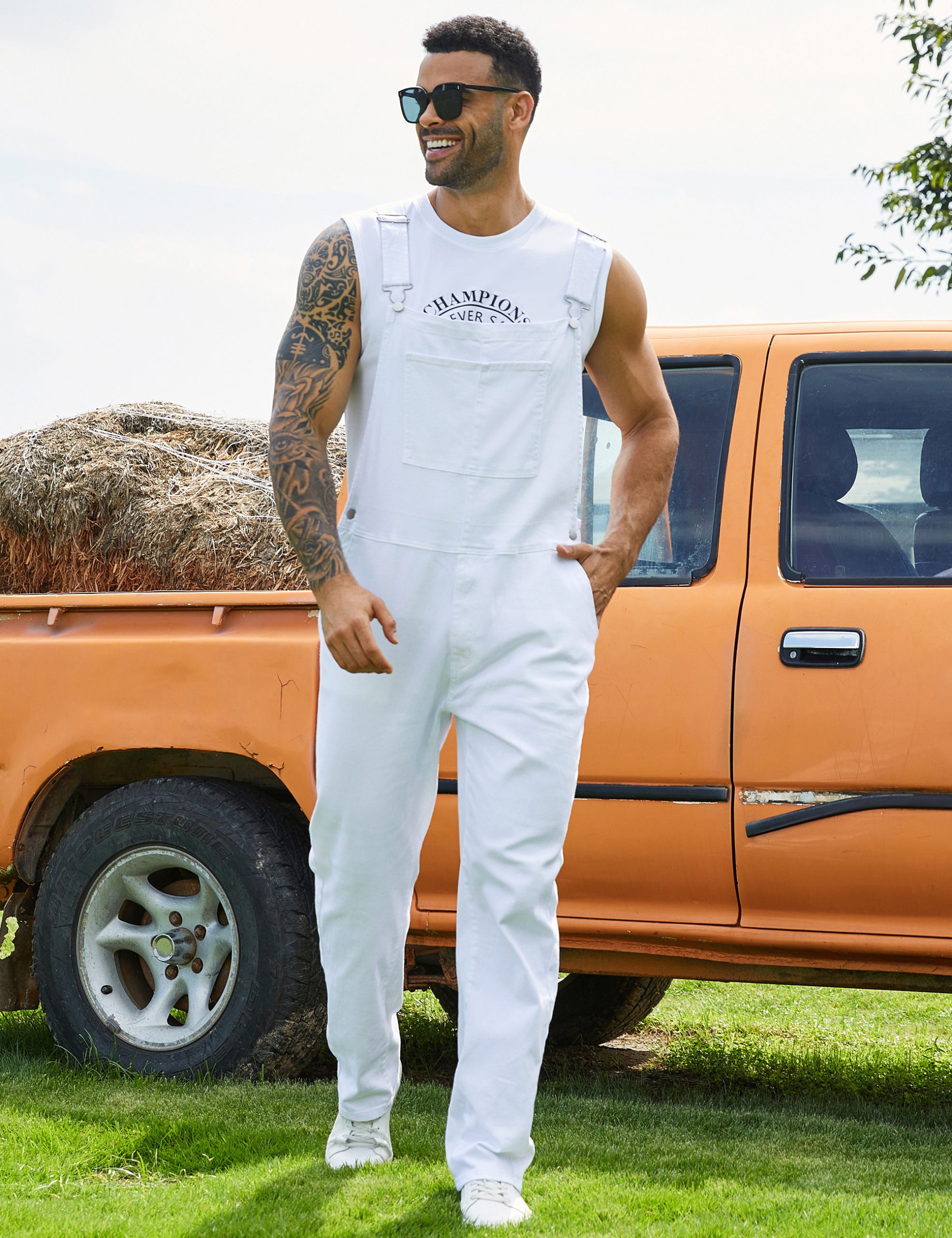 Overalls for Men Work Utility Coveralls Fashion Bib Romper Jumpsuit with Zipper Fly - Image 6